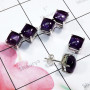 3 Pair Amethyst Cab Gemstone D - SSE950 - Wholesale Lot 925 Sterling Silver Multi Cab Gemstone St
