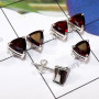3 Pair Garnet Cut A - SSE943 - Exclusive 925 Sterling Silver Multi Cut Gem Stone Whole