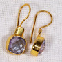 Amethyst Cut A - BGE997-9to12mm Cushion Sterling Silver 18 crt Gold Plated Checke