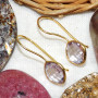 Amethyst Cut E - BGE992-10MM Cushion Beautiful Earrings 925 Sterling Silver 18 Cr