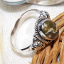 Rhyolite A - BDR984-9X7MM Oval Geniune Gemstone Beautiful Designed Rings With