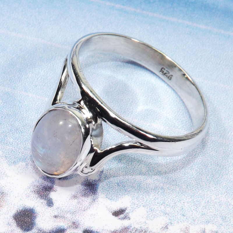 Rainbow Moonstone C - BDR978-New Beautiful Designed Rings of 9x7 Oval Shape With 925 S