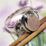 Rose Quartz D - BDR975-Lovely Designed Rings 9x7MM Oval Geniune Gemstones of Mad