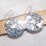 Plain Silver Earring A - PCJ992-Tree Designed Earrings of Plain 925 Sterling Silver Made