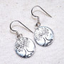 Plain Silver Earring A - PCJ990-Small Tree Designed Earrings of 925 Sterling Silver Jewel
