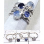 Rainbow Moonstone,Kyanite & Etc G - STK985-925 Sterling Silver Stacking Lovely Rings With Geniune Mu