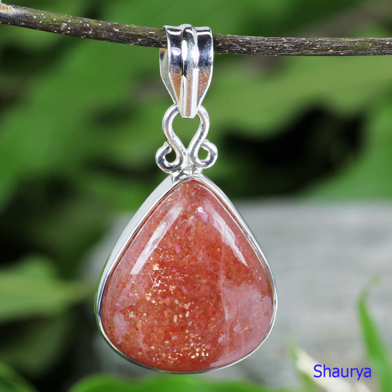 SUN STONE D - SST999-SUN STONE BEAUTIFUL PENDANTS WITH 925 STERLING SILVER