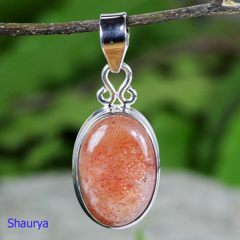 SUN STONE H - SST998- LIGHT WEIGHT DESIGNER SUN STONE PENDANTS MADE IN 925 STE