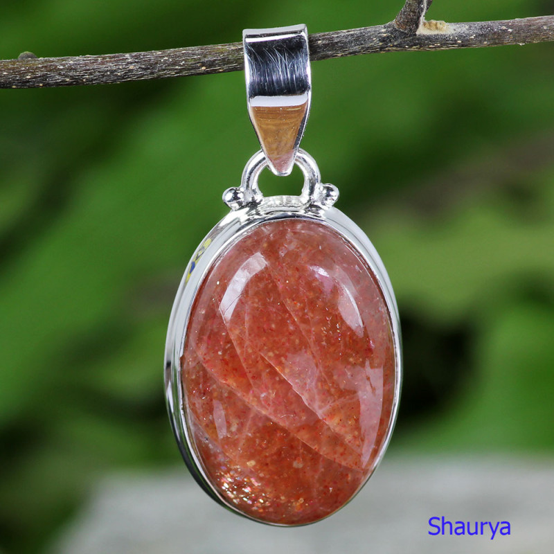 SUN STONE I - SST998- LIGHT WEIGHT DESIGNER SUN STONE PENDANTS MADE IN 925 STE