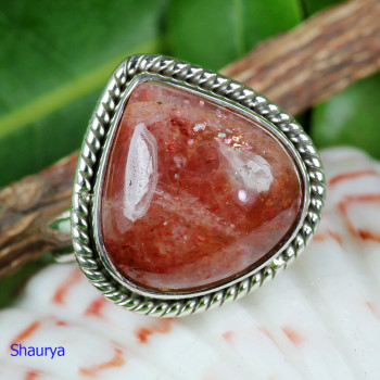 SUN STONE B - SST996- WONDERFUL DESIGNER SUN STONE RINGS WITH 925 STERLING SIL