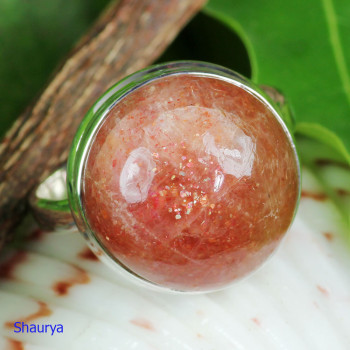 SUN STONE F - SST993- LOVELY WOMEN RINGS WITH SUN STONE MADE IN 925 STERLING S