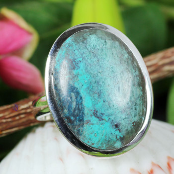 AZURITE A - ASD986- 925 STERLING SILVER AZURITE GEMSTONE TRENDY RINGS MADE I