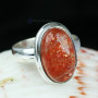 SUN STONE D - SST991- NATURAL SUN STONE FANTASTIC DESIGNER RINGS MADE IN 925 S