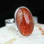 SUN STONE F - SST991- NATURAL SUN STONE FANTASTIC DESIGNER RINGS MADE IN 925 S