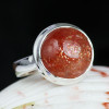 SUN STONE H - SST991- NATURAL SUN STONE FANTASTIC DESIGNER RINGS MADE IN 925 S