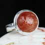 SUN STONE H - SST991- NATURAL SUN STONE FANTASTIC DESIGNER RINGS MADE IN 925 S