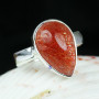 SUN STONE D - SST990- 925 STERLING SILVER BEAUTIFUL SUN STONE RINGS MADE IN IN