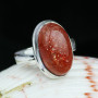 SUN STONE E - SST990- 925 STERLING SILVER BEAUTIFUL SUN STONE RINGS MADE IN IN