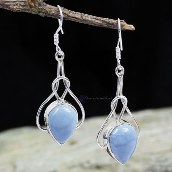 BLUE OPAL D - XSE960- FANTASTIC DESIGNER NATURAL GEMSTONE EARRINGS MADE IN 925 BLUE OPAL D - XSE960- FANTASTIC DESIGNER NATURAL GEMSTONE EARRINGS MADE IN 925