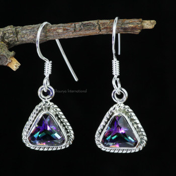 MYSTIC A - XSE957- INDIAN FACTORY MADE TRENDY EARRINGS WITH NATURAL GEMSTON