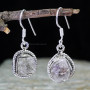 HERKIMER DIAMOND DRUZY E - XSE957- INDIAN FACTORY MADE TRENDY EARRINGS WITH NATURAL GEMSTON