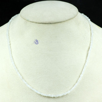 RAINBOW MOONSTONE D - BDN960- GENUINE GEMSTONE BEADS BEAUTIFUL NECKLACE MADE IN 925 ST