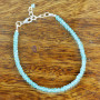 APATITE A - BBS999- NATURAL GEMSTONE BEADS NEW DESIGNED BRACELETS WITH 925 S