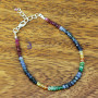 MULTI SAPPHIRE B - BBS999- NATURAL GEMSTONE BEADS NEW DESIGNED BRACELETS WITH 925 S