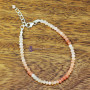 MOONSTONE C - BBS999- NATURAL GEMSTONE BEADS NEW DESIGNED BRACELETS WITH 925 S
