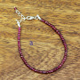 GARNET D - BBS999- NATURAL GEMSTONE BEADS NEW DESIGNED BRACELETS WITH 925 S