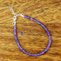AMETHYST A - BBS998- EXCLUSIVE NATURAL GEMSTONE BEADS BRACELETS MADE IN 925 S