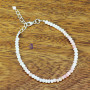 PINK OPAL C - BBS998- EXCLUSIVE NATURAL GEMSTONE BEADS BRACELETS MADE IN 925 S