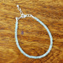 AQUAMARINE D - BBS998- EXCLUSIVE NATURAL GEMSTONE BEADS BRACELETS MADE IN 925 S