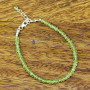 PERIDOT E - BBS998- EXCLUSIVE NATURAL GEMSTONE BEADS BRACELETS MADE IN 925 S