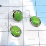 2Pcs Green Turquoise D - CBS979-Wholesale 2Pcs Ring & Earring Lot With Multi Cab Gemstone