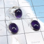 2Pcs Amethyst Cab F - CBS976-Beautiful Ring Earring Wholesale 2Pcs Set of Multi Cab Ge