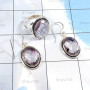 2Pcs Amethyst Cut A - SCS988-Manufactured 925 Sterling Silver Ring Earring Wholesale 2