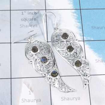 Labradorite Cut F - CJE998-Indian Factory Made Wholesale Casting Designer Earrings W