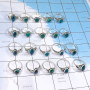 20Pcs Crysocola O - SVP833-Wholesale 20pcs Designers Rings Lot Manufactured 925 Ster