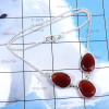 16inch Carnelian cut E - BZN992-Three Stone Bezal Fabulous Necklaces With Multi Cut Gemst