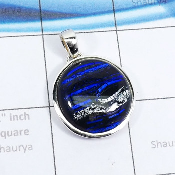 Dichroic Glass H - ISP788-Wholesale Plain Setting Pendants of Exclusive Dichroic Gl Dichroic Glass H - ISP788-Wholesale Plain Setting Pendants of Exclusive Dichroic Gl