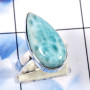 Larimar Stacking Ring D - STK981-Wholesale StAcking Rings of Fabulous Geniune Larimar Gems