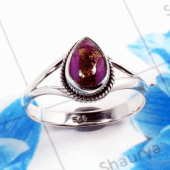 Purple Turquoise A - RBS961-925 Sterling Silver Fabulous Purple Turquoise Gemstone Ha