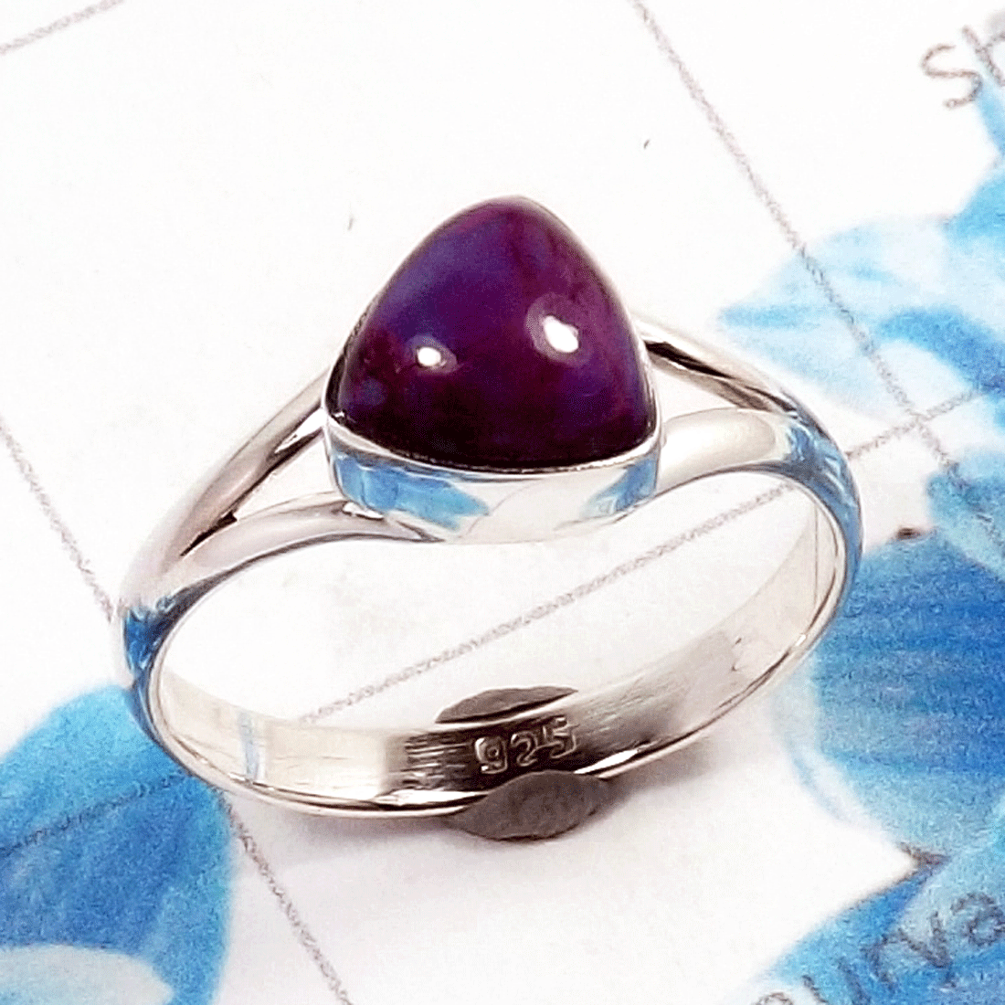 Purple Turquoise G - RBS961-925 Sterling Silver Fabulous Purple Turquoise Gemstone Ha