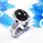 Obsidian Rainbow E - STK966-Glamorous Obsidian Rainbow 925 Sterling Silver Handmade R