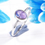 Amethyst G - RSS926-925 Sterling Silver Gorgeous Fashionable Preety Design Ri