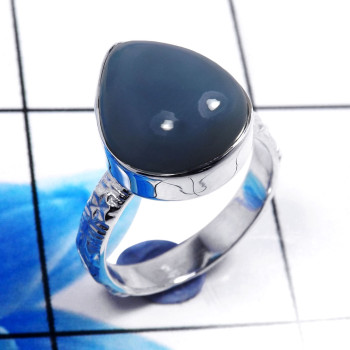 Blue Opal E - STK961-Charming Blue Opal 925 Sterling Silver Fashionable Rings Blue Opal E - STK961-Charming Blue Opal 925 Sterling Silver Fashionable Rings