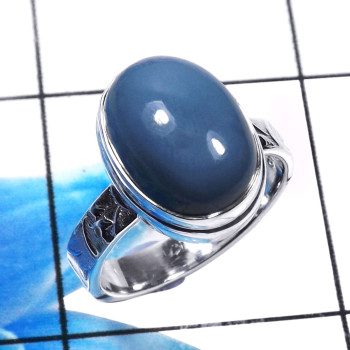 Blue Opal H - STK961-Charming Blue Opal 925 Sterling Silver Fashionable Rings Blue Opal H - STK961-Charming Blue Opal 925 Sterling Silver Fashionable Rings