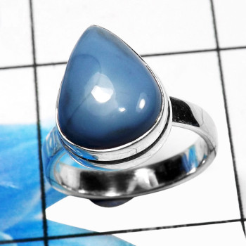 Blue Opal K - STK961-Charming Blue Opal 925 Sterling Silver Fashionable Rings Blue Opal K - STK961-Charming Blue Opal 925 Sterling Silver Fashionable Rings