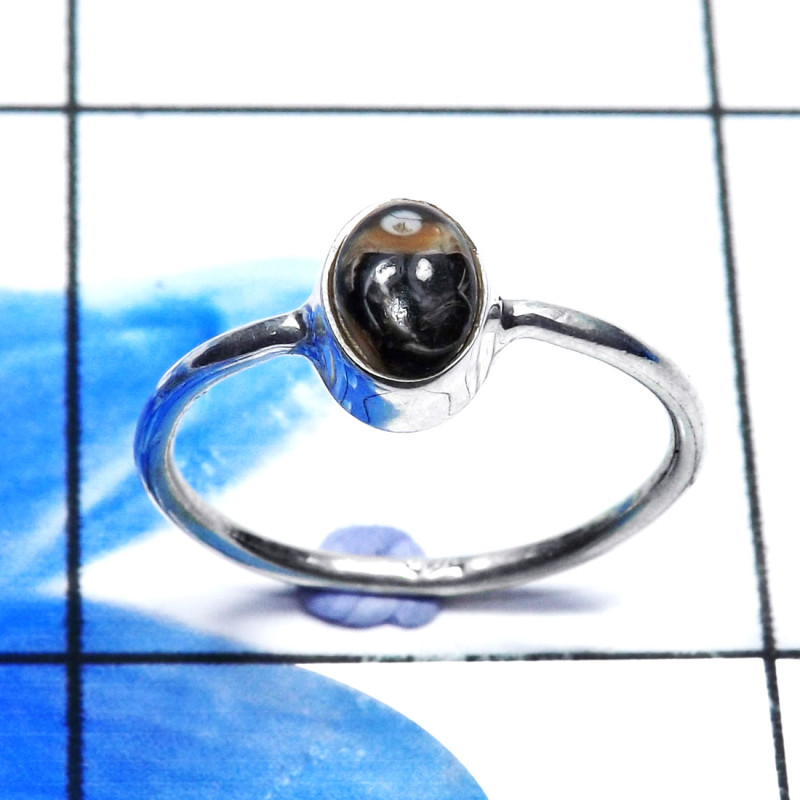 Turtella Jasper D - RBS946-Lovely 925 Sterling Silver Lightweight Baby Rings Company